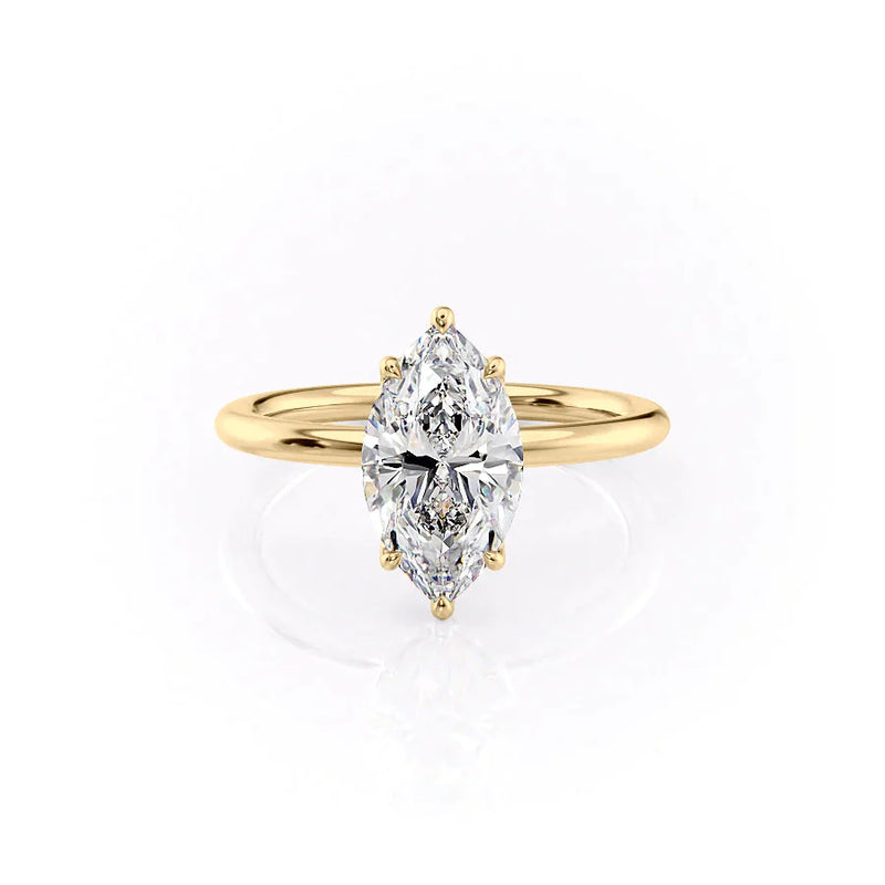 2 CT Marquise Moissanite 6 Prong Engagement Ring For Her