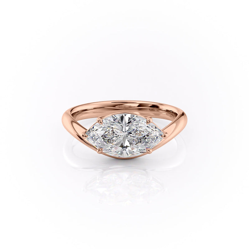 1.00 CT Marquise Cut  Moissanite Solitaire Engagement Ring For Her
