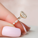 Load image into Gallery viewer, 3 CT Oval Cut Moissanite Hidden Halo Diamond Engagement Ring