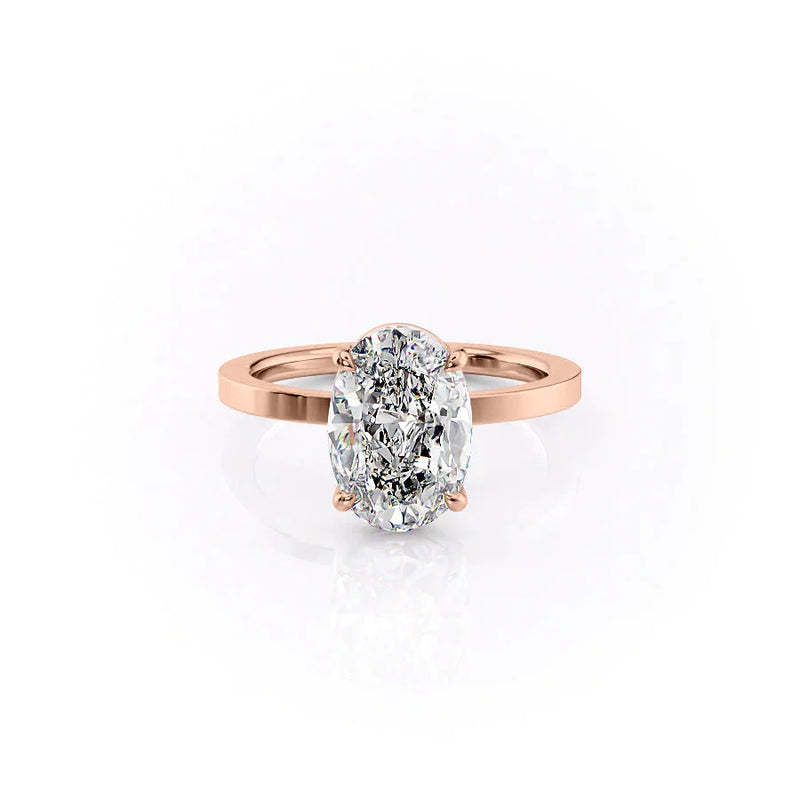 2.5 CT Oval Cut Solitaire Moissanite Diamond Ring