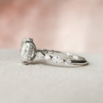 Load image into Gallery viewer, 3 CT Oval Cut Moissanite Hidden Halo Diamond Engagement Ring