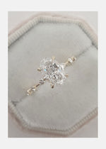 Load image into Gallery viewer, 1.50 CT Elongated Oval Cut Moissanite Diamond Engagement Ring