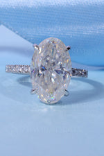 Load image into Gallery viewer, 2.50 CT Oval Cut Hidden Halo Moissanite Engagement Ring