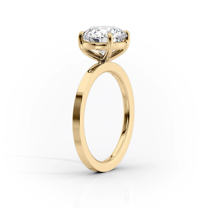 2.5 CT Oval Cut Solitaire Moissanite Diamond Ring
