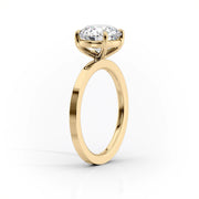 2.5 CT Oval Cut Solitaire Moissanite Diamond Ring