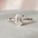 Load image into Gallery viewer, 2.50CT Oval Cut Solitaire Moissanite Engagement Ring