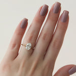 Load image into Gallery viewer, 2.5 CT Oval Cut Solitaire Moissanite Diamond Ring