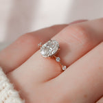 Load image into Gallery viewer, 2.50CT Oval Cut Solitaire Moissanite Engagement Ring
