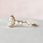 Load image into Gallery viewer, 3 CT Oval Cut Moissanite Hidden Halo Diamond Engagement Ring
