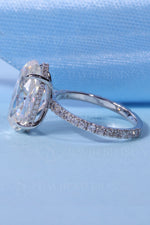 Load image into Gallery viewer, 2.50 CT Oval Cut Hidden Halo Moissanite Engagement Ring