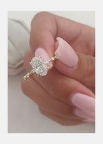Load image into Gallery viewer, 1.50 CT Elongated Oval Cut Moissanite Diamond Engagement Ring