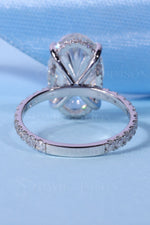 Load image into Gallery viewer, 2.50 CT Oval Cut Hidden Halo Moissanite Engagement Ring