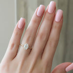 Load image into Gallery viewer, 2 CT Oval Cut Moissanite Solitaire Diamond Ring