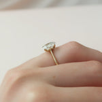 Load image into Gallery viewer, 2.5 CT Oval Cut Solitaire Moissanite Diamond Ring