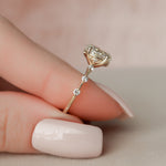 Load image into Gallery viewer, 2.50CT Oval Cut Solitaire Moissanite Engagement Ring