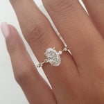 Load image into Gallery viewer, 1.50 CT Elongated Oval Cut Moissanite Diamond Engagement Ring