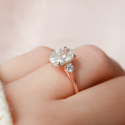 2.50 CT Oval Cut Three Stone Moissanite Diamond Engagement Ring