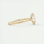 Load image into Gallery viewer, 2 CT Oval Flush Stacking Low Profile Solitaire Moissanite Engagement Ring