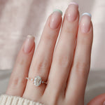 Load image into Gallery viewer, 2.50CT Oval Cut Solitaire Moissanite Engagement Ring
