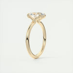 Load image into Gallery viewer, 2 CT Oval Flush Stacking Low Profile Solitaire Moissanite Engagement Ring
