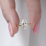 Load and play video in Gallery viewer, 2 CT Stunning Marquise Moissanite Engagement Ring