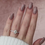 Load and play video in Gallery viewer, 3 CT Oval Cut Moissanite Hidden Halo Diamond Engagement Ring