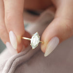 Load and play video in Gallery viewer, Marquise Cut Moissanite Diamond Classic Solitaire Engagement Ring
