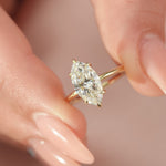 Load and play video in Gallery viewer, 1.25 CT Marquise Moissanite solitaire Engagement Ring