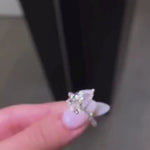 Load and play video in Gallery viewer, 3 CT Pear Cut Moissanite Engagement Ring 14K Solid Gold Ring For Her Perfect For Gift