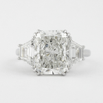Load image into Gallery viewer, 2.50 CT Radiant Cut Trapezoid Moissanite 3 Stone Engagement Ring