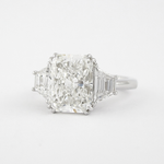 Load image into Gallery viewer, 2.50 CT Radiant Cut Trapezoid Moissanite 3 Stone Engagement Ring
