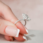 Load image into Gallery viewer, 4.50СT Radiant Cut Moissanite Diamond Hidden Halo Engagement Ring