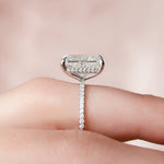 Load image into Gallery viewer, 4.50СT Radiant Cut Moissanite Diamond Hidden Halo Engagement Ring