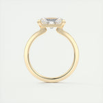 Load image into Gallery viewer, 2.50 East West Radiant Half Bezel Solitaire Moissanite Engagement Ring