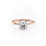 Load image into Gallery viewer, 2.5 CT Round Cut Moissanite Diamond Solitaire Engagement Ring