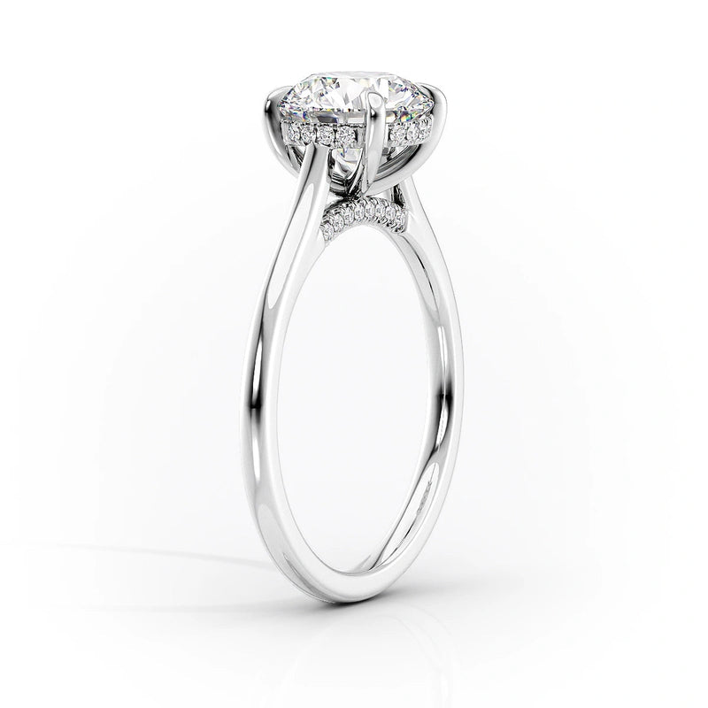 2 CT Round Cut Twinkling Pave Moissanite Diamond Ring