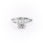 Load image into Gallery viewer, Stunning 2 CT Round Cut Moissanite Solitaire Ring in Unique Pave Setting