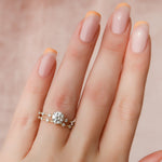 Load image into Gallery viewer, 2 CT Round Cut Moissanite Engagement Ring With Distance Pave