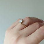 Load image into Gallery viewer, 2.5 CT Round Cut Moissanite Diamond Ring With Unique Curves Band