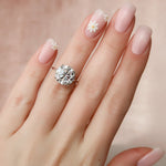 Load image into Gallery viewer, 2 CT Round Cut Classic Solitaire Hidden Halo Moissanite Diamond Ring