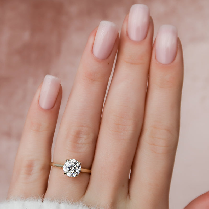 2 CT Round Cut Twinkling Pave Moissanite Diamond Ring
