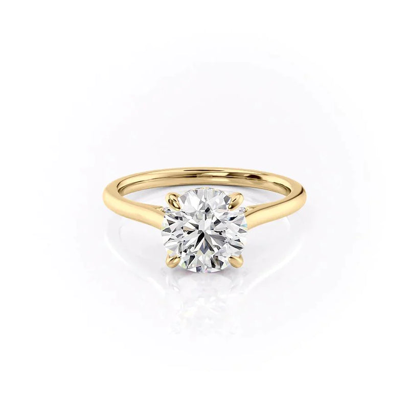 2 CT Round Cut Twinkling Pave Moissanite Diamond Ring