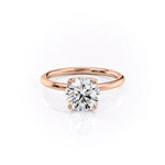 Load image into Gallery viewer, 2 CT Round Cut Unique Pave Setting Moissanite Solitaire Diamond Ring