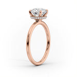 Load image into Gallery viewer, 2.5 CT Round Cut Hidden Halo Moissanite Diamond Ring