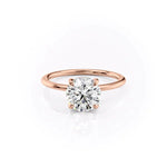 Load image into Gallery viewer, 2 CT Round Cut Moissanite Engagement Diamond Ring With Hidden Halo