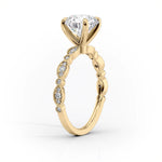 Load image into Gallery viewer, 2 CT Round Cut Moissanite Diamond Ring Unique Pave