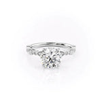 Load image into Gallery viewer, 2 CT Round Cut Moissanite Diamond Ring Unique Pave