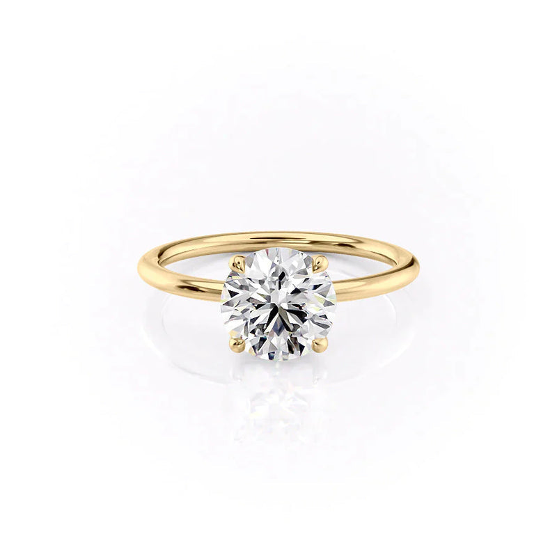 2.5 CT Round Cut Moissanite Diamond Solitaire Engagement Ring
