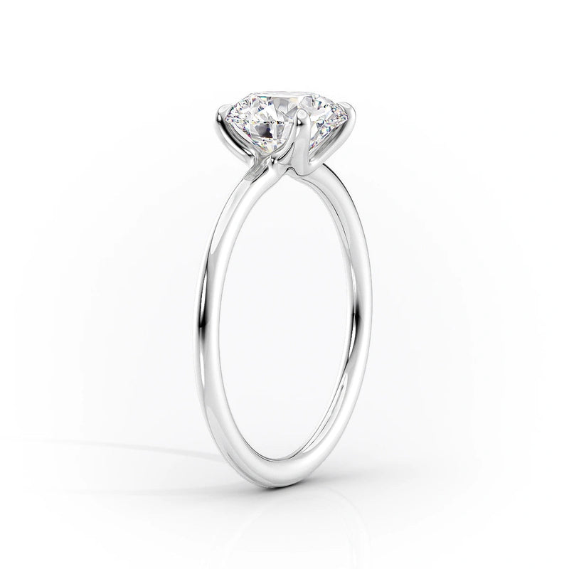 2.5 CT Round Cut Moissanite Diamond Solitaire Engagement Ring