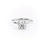 Load image into Gallery viewer, 2 CT Round Cut Hidden Halo Moissanite Diamond Engagement Ring